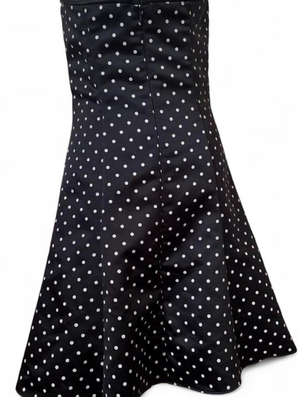 VINTAGE JESSICA MCCLINTOCK Black & white polka dot strapless dress - Picture 2 of 4
